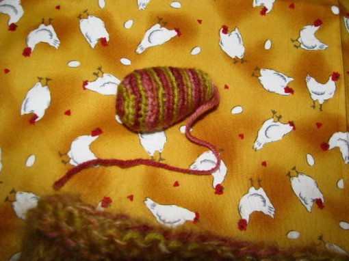 chicken or the egg felted hobo bag